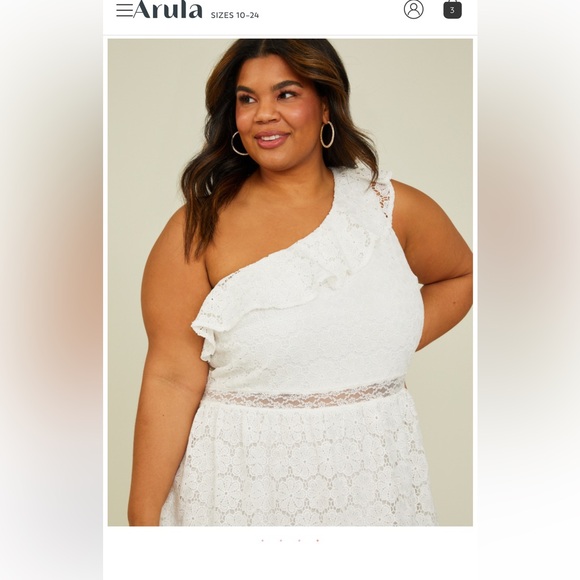 NWT! ARULA Jamie one shoulder eyelet dress size B - Picture 4 of 8